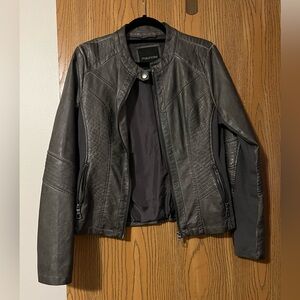 Maurices leatherlike Gray Jacket